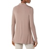 Amazon Essentials Women’s Jersey Long-Sleeve Mock Neck Swing Tunic Top, Relaxed Fit Pullover(Dark Taupe)