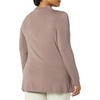 Amazon Essentials Women’s Jersey Long-Sleeve Mock Neck Swing Tunic Top, Relaxed Fit Pullover(Dark Taupe)