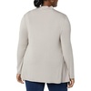 Amazon Essentials Women’s Jersey Long-Sleeve Mock Neck Swing Tunic Top, Relaxed Fit Pullover(Grey)