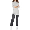 Amazon Essentials Women’s Jersey Long-Sleeve Mock Neck Swing Tunic Top, Relaxed Fit Pullover(Light Grey Heather)