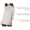 Amazon Essentials Women’s Jersey Long-Sleeve Mock Neck Swing Tunic Top, Relaxed Fit Pullover(Light Heather Grey)