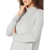 Amazon Essentials Women’s Jersey Long-Sleeve Mock Neck Swing Tunic Top, Relaxed Fit Pullover(Light Heather Grey)