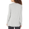 Amazon Essentials Women’s Jersey Long-Sleeve Mock Neck Swing Tunic Top, Relaxed Fit Pullover(Light Heather Grey)