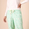 Amazon Essentials Women’s Lightweight Soft Flannel Trouser and Long-Sleeve T-Shirt Sleep Set, Lounge Bottoms, Salmon Pink(Ivory  Forest Animals)