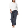 Amazon Essentials Women’s Lightweight Soft Flannel Trouser and Long-Sleeve T-Shirt Sleep Set, Lounge Bottoms, Salmon Pink(Navy Dot Print)