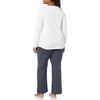 Amazon Essentials Women’s Lightweight Soft Flannel Trouser and Long-Sleeve T-Shirt Sleep Set, Lounge Bottoms, Salmon Pink(Navy Dot Print)