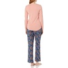 Amazon Essentials Women’s Lightweight Soft Flannel Trouser and Long-Sleeve T-Shirt Sleep Set, Lounge Bottoms, Salmon Pink(Salmon Pink/Floral Camo)
