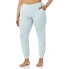 Amazon Essentials Women’s Pajama Pants, Lightweight Knit Jersey Jogger(Light Blue Rose Leopard)