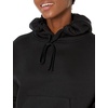 Amazon Essentials Women’s Relaxed Fit Crop Pullover Hoodie Sweatshirt with Drawstring, Soft (Available in Plus Size)(Black)