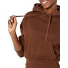 Amazon Essentials Women’s Relaxed Fit Crop Pullover Hoodie Sweatshirt with Drawstring, Soft (Available in Plus Size)(Deep Brown)
