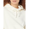 Amazon Essentials Women’s Relaxed Fit Crop Pullover Hoodie Sweatshirt with Drawstring, Soft (Available in Plus Size)(Eggshell White)