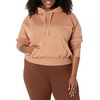 Amazon Essentials Women’s Relaxed Fit Crop Pullover Hoodie Sweatshirt with Drawstring, Soft (Available in Plus Size)(Light Brown)