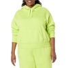 Amazon Essentials Women’s Relaxed Fit Crop Pullover Hoodie Sweatshirt with Drawstring, Soft (Available in Plus Size)(Lime Green)