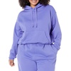 Amazon Essentials Women’s Relaxed Fit Crop Pullover Hoodie Sweatshirt with Drawstring, Soft (Available in Plus Size)(Purple Blue)