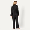 Amazon Essentials Women’s Satin Long Sleeve Shirt and Pant Pajama Set(Black)