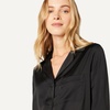 Amazon Essentials Women’s Satin Long Sleeve Shirt and Pant Pajama Set(Black)