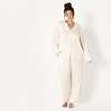 Amazon Essentials Women’s Satin Long Sleeve Shirt and Pant Pajama Set(Ivory)