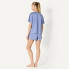 Amazon Essentials Women’s Satin Pajama Top and Shorts Set(Dusty Blue)