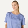 Amazon Essentials Women’s Satin Pajama Top and Shorts Set(Dusty Blue)