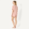 Amazon Essentials Women’s Satin Pajama Top and Shorts Set(Dusty Rose)