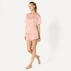 Amazon Essentials Women’s Satin Pajama Top and Shorts Set(Dusty Rose)