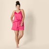 Amazon Essentials Women’s Satin Pajama Top and Shorts Set(Hot Pink)