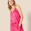 Amazon Essentials Women’s Satin Pajama Top and Shorts Set(Hot Pink)
