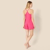 Amazon Essentials Women’s Satin Pajama Top and Shorts Set(Hot Pink)