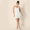 Amazon Essentials Women’s Satin Pajama Top and Shorts Set(Ivory)