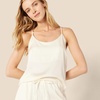 Amazon Essentials Women’s Satin Pajama Top and Shorts Set(Ivory)