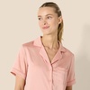 Amazon Essentials Women’s Satin Short Sleeve Button-Down Top and Short Sleepwear Pajama Set(Dusty Rose)