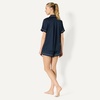 Amazon Essentials Women’s Satin Short Sleeve Button-Down Top and Short Sleepwear Pajama Set(Navy)