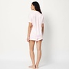 Amazon Essentials Women’s Satin Short Sleeve Button-Down Top and Short Sleepwear Pajama Set(Soft Pink)
