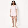 Amazon Essentials Women’s Satin Short Sleeve Button-Down Top and Short Sleepwear Pajama Set(Soft Pink)