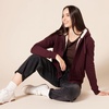 Amazon Essentials Women’s Sherpa-Lined Fleece Full-Zip Hooded Jacket with Drawstring (Available in Plus Size)(Burgundy)