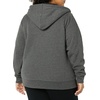 Amazon Essentials Women’s Sherpa-Lined Fleece Full-Zip Hooded Jacket with Drawstring (Available in Plus Size)(Charcoal Heather)
