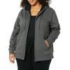 Amazon Essentials Women’s Sherpa-Lined Fleece Full-Zip Hooded Jacket with Drawstring (Available in Plus Size)(Charcoal Heather)