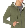 Amazon Essentials Women’s Sherpa-Lined Fleece Full-Zip Hooded Jacket with Drawstring (Available in Plus Size)(Olive Heather)