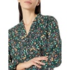 Amazon Essentials Women’s Woven Flannel Notch Collar Nightgown (Available in Plus Size)(Black Folkloric)