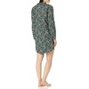 Amazon Essentials Women’s Woven Flannel Notch Collar Nightgown (Available in Plus Size)(Black Folkloric)