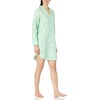 Amazon Essentials Women’s Woven Flannel Notch Collar Nightgown (Available in Plus Size)(Mint Green Forest Animals)