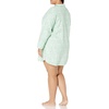 Amazon Essentials Women’s Woven Flannel Notch Collar Nightgown (Available in Plus Size)(Mint Green Forest Animals)