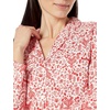 Amazon Essentials Women’s Woven Flannel Notch Collar Nightgown (Available in Plus Size)(White Forest)