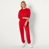 Amazon Essentials x Sofia Grainge Women’s High-Rise Relaxed-Fit Jogger with Elastic Waist(Red)