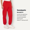Amazon Essentials x Sofia Grainge Women’s High-Rise Relaxed-Fit Jogger with Elastic Waist(Red)