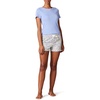 Amazon Essentials Women’s Cotton Poplin Short and Sleep Tee Set, Loungewear Pajamas(Blue Floral)
