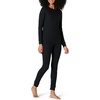 Amazon Essentials Women’s Cotton Thermal Long Underwear Pajama Sets(Black)