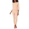 Amazon Essentials Women’s Cotton Thermal Long Underwear Pajama Sets(Coral Pink)