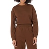 Amazon Essentials Women’s Cropped Drop Shoulder Long Sleeve Sweatshirt (Available in Plus Size)(Deep Brown)
