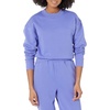 Amazon Essentials Women’s Cropped Drop Shoulder Long Sleeve Sweatshirt (Available in Plus Size)(Purple Blue)